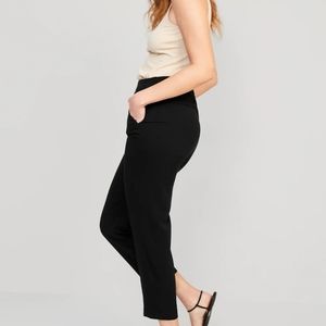 Old Navy High Waisted Cropped Linen Blend Tapered Pants Large